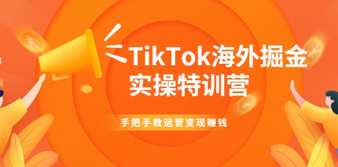 TikTok海外掘金实操特训营：手把手教运营变现赚钱-第一资源库