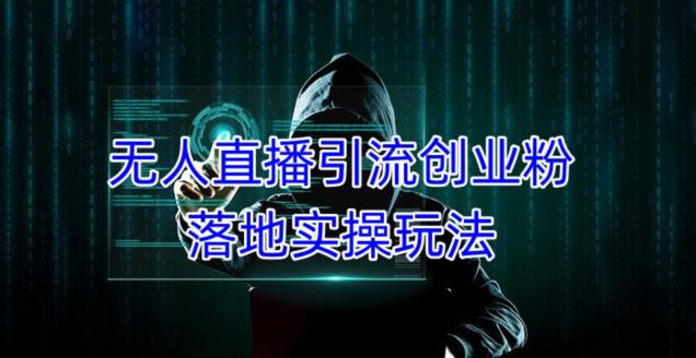 外面收费3980的无人直播引流创业粉落地实操玩法,单日引100+精准创业粉-第一资源库