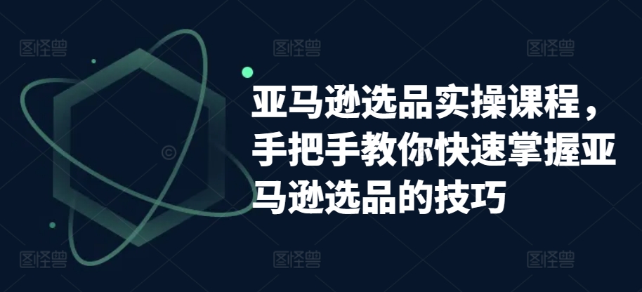 亚马逊选品实操课程，手把手教你快速掌握亚马逊选品的技巧-第一资源库