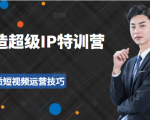 超级IP特训营:表演表达、高效输出优质短视频运营技巧,价值999元-第一资源库