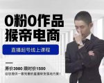 猴帝电商直播起号课，零粉零作品开播底层逻辑，直播五天打爆广场流量-第一资源库