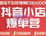 推易电商·2022年抖音小店爆单营，不直播、不拍短视频、日出1000单，暴力玩法-第一资源库