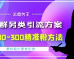 价值888的QQ群另类引流方案，半自动操作日200~300精准粉方法【视频教程】-第一资源库