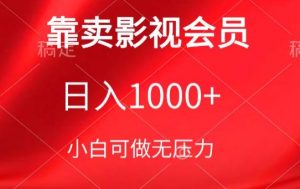 靠卖影视会员,日入1000+,落地保姆级教程,新手可学【揭秘】-第一资源库