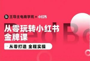 王导主·小红书电商运营实操课,从零打造 全程实操-第一资源库